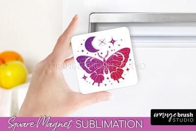 Boho Mystical Magnet Sublimation - Celestial Fridge Magnet Sublimation OrangeBrushStudio 
