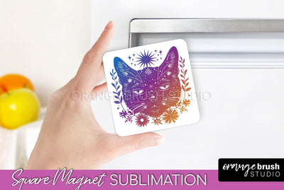 Boho Mystical Magnet Sublimation - Celestial Fridge Magnet Sublimation OrangeBrushStudio 