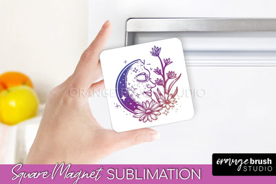 Boho Mystical Magnet Sublimation - Celestial Fridge Magnet Sublimation OrangeBrushStudio 