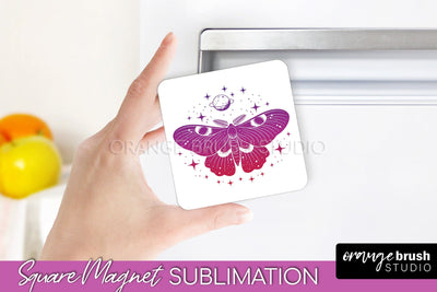 Boho Mystical Magnet Sublimation - Celestial Fridge Magnet Sublimation OrangeBrushStudio 