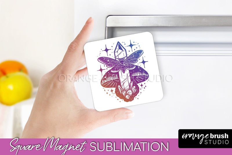 Boho Mystical Magnet Sublimation - Celestial Fridge Magnet Sublimation OrangeBrushStudio 