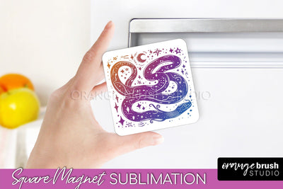 Boho Mystical Magnet Sublimation - Celestial Fridge Magnet Sublimation OrangeBrushStudio 