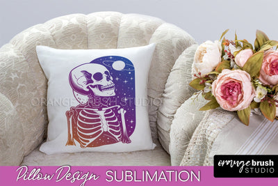 Boho Mystical Pillow Cover, Celestial Pillow Sublimation Sublimation OrangeBrushStudio 