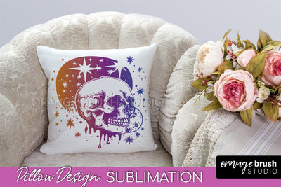 Boho Mystical Pillow Cover, Celestial Pillow Sublimation Sublimation OrangeBrushStudio 