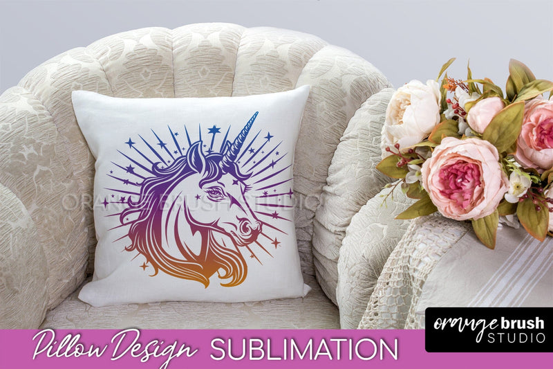 Boho Mystical Pillow Cover, Celestial Pillow Sublimation Sublimation OrangeBrushStudio 