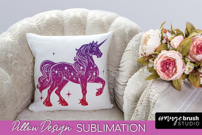 Boho Mystical Pillow Cover, Celestial Pillow Sublimation Sublimation OrangeBrushStudio 