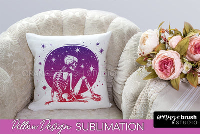 Boho Mystical Pillow Cover, Celestial Pillow Sublimation Sublimation OrangeBrushStudio 