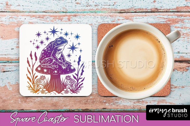 Boho Mystical Square Coaster PNG - Celestial Sublimation Sublimation OrangeBrushStudio 