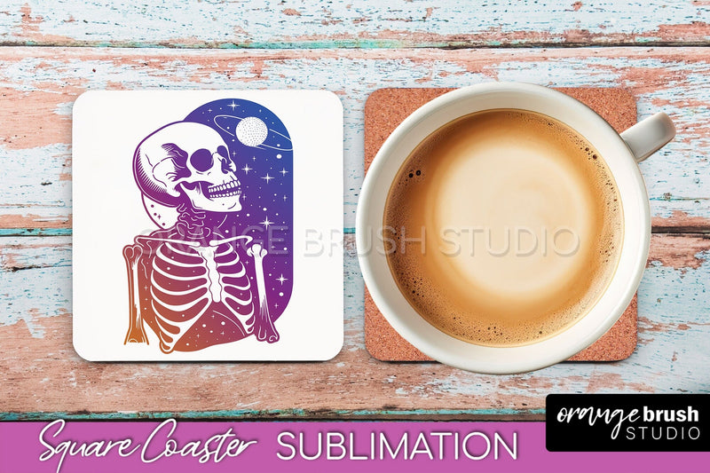 Boho Mystical Square Coaster PNG - Celestial Sublimation Sublimation OrangeBrushStudio 