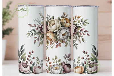 Boho Pampas Grass 20oz Tumbler Wrap Sublimation PixelChick 
