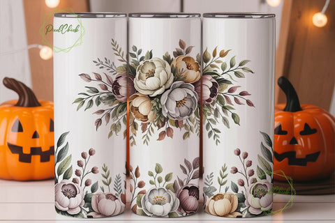 Boho Pampas Grass 20oz Tumbler Wrap Sublimation PixelChick 