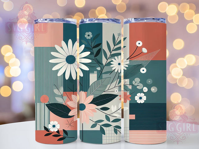 Boho Pastel Abstract Wildflower Tumbler, Pastel Floral Cup, Boho Flower Drinkware, 20Oz Tumbler Wrap, Sublimation Tumbler Design, Soft Color Floral Mug, Bohemian Wildflower Tumbler Sublimation SvggirlplusArt 