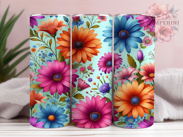 Boho Pastel Floral 20oz Tumbler Wrap, Spring Tumbler Wrap, 20oz Sublimation Wrap, Bohemian Drinkware, Pastel Flower Design, Aesthetic Tumbler, Hippie Chic Tumbler Sublimation Li Zamperini 