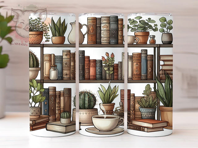 Boho Plant Shelves 20oz Tumbler Png, Straight & Tapered Tumbler Png, Boho Floral Tumbler Png, Digital Download PNG Sublimation Lara' s Designs 