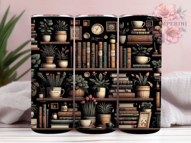 Boho Plant Shelves 20oz Tumbler Wrap PNG, Lover Librarian Tumbler Png, Straight & Tapered Tumbler Wrap, Instant Digital Download Sublimation Li Zamperini 