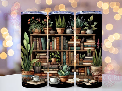 Boho Plant Shelves 20oz Tumbler Wrap Sublimation Design, Straight Tapered Tumbler Wrap, Books Plants Tumbler Png, Instant Digital Download Sublimation SvggirlplusArt 