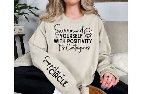 Boho Positivity Sleeve SVG Bundle, Bohemian Inspirational Designs SVG Regulrcrative 