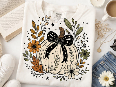 Boho Pumpkin Floral Halloween PNG SVG DesignDestine 