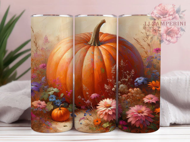 Boho Pumpkin Wildflower Fall Tumbler Wrap, Boho Pumpkin Png, Fall Wildflower Png, 20oz Skinny Tumbler Png, Autumn Tumbler Design, Fall Vibes Png, Boho Fall Sublimation Sublimation Li Zamperini 