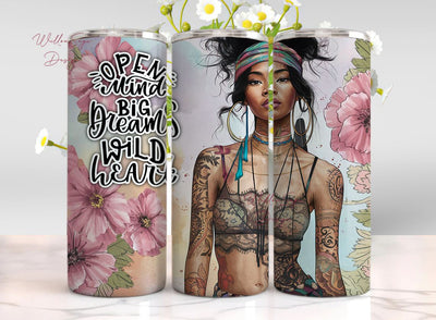 Boho Quote Tumbler Wrap Boho Flower Tumbler PNG Wrap Boho Girl Tumbler Wrap Quote Tumbler Wrap Boho Tumbler PNG Sublimation Design Sublimation WillowSageDesign 