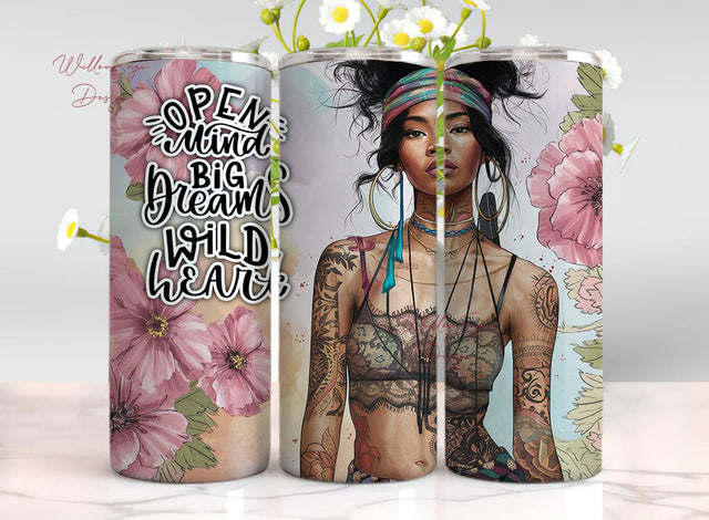 Boho Quote Tumbler Wrap Boho Flower Tumbler PNG Wrap Boho Girl Tumbler Wrap Quote Tumbler Wrap Boho Tumbler PNG Sublimation Design Sublimation WillowSageDesign 