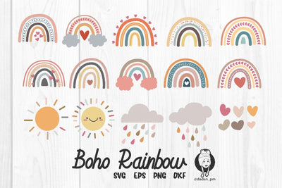 Boho Rainbow hand drawn svg SVG dadan_pm 