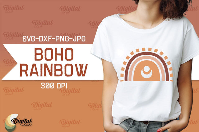 Boho Rainbow SVG. Boho Rainbow TShirt Designs SVG SVG Evgenyia Guschina 