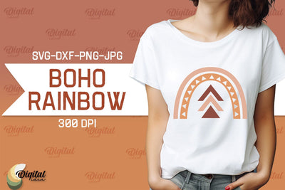 Boho Rainbow SVG. Boho Rainbow TShirt Designs SVG SVG Evgenyia Guschina 