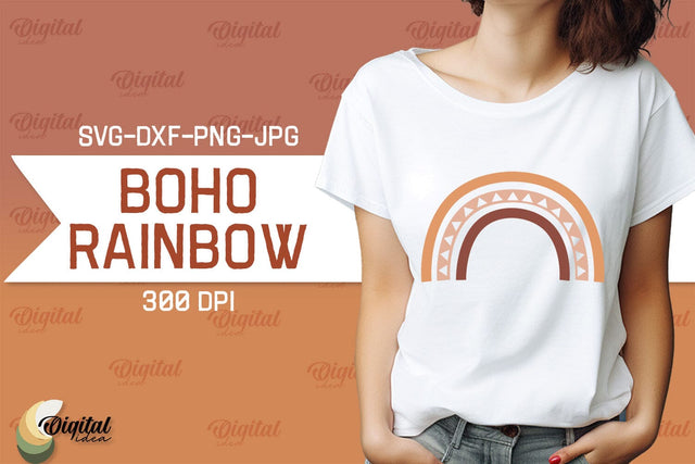 Boho Rainbow SVG. Boho Rainbow TShirt Designs SVG SVG Evgenyia Guschina 
