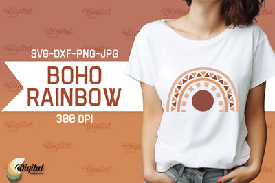 Boho Rainbow SVG. Boho Rainbow TShirt Designs SVG SVG Evgenyia Guschina 