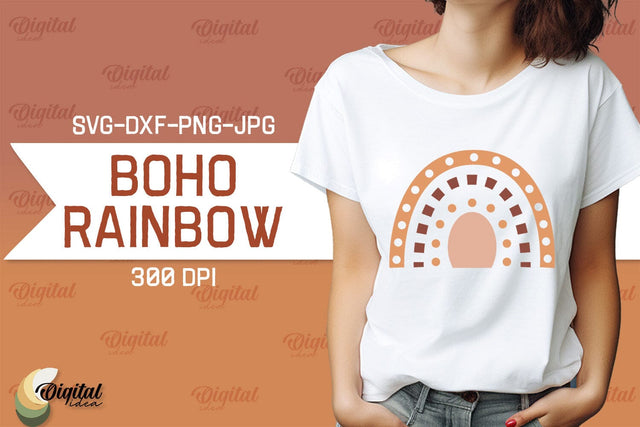 Boho Rainbow SVG. Boho Rainbow TShirt Designs SVG SVG Evgenyia Guschina 