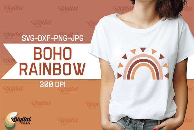 Boho Rainbow SVG. Boho Rainbow TShirt Designs SVG SVG Evgenyia Guschina 