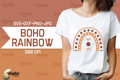 Boho Rainbow SVG. Boho Rainbow TShirt Designs SVG SVG Evgenyia Guschina 