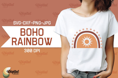 Boho Rainbow SVG. Boho Rainbow TShirt Designs SVG SVG Evgenyia Guschina 