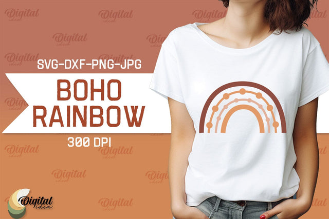 Boho Rainbow SVG. Boho Rainbow TShirt Designs SVG SVG Evgenyia Guschina 