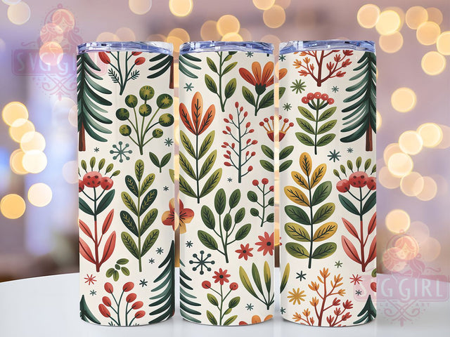 Boho Rustic Christmas Tree Tumbler, Rustic Holiday Design, Festive Boho Art, Cozy Winter Graphic, Stylish Holiday Pattern, 20oz Tumbler, Sublimation Design Sublimation SvggirlplusArt 