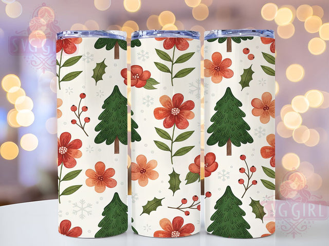Boho Rustic Christmas Tree Tumbler, Rustic Holiday Design, Festive Boho Art, Cozy Winter Graphic, Stylish Holiday Pattern, 20oz Tumbler, Sublimation Design Sublimation SvggirlplusArt 