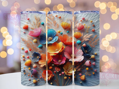 Boho Rustic Dried Flower Tumbler Wrap, Boho Floral Wrap, Unique Tumbler Design, 20oz Sublimation Wrap, Rustic Flower Tumbler, Nature Inspired Tumbler, Aesthetic Tumbler Wrap Sublimation SvggirlplusArt 