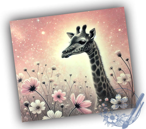 Boho Safari Giraffe Tumbler Wrap, Sublimation Tumbler, 20oz Tumbler Wrap, Animal Print Tumbler, Cute Tumbler Design, Personalized Tumbler Sublimation ToriDesigns 