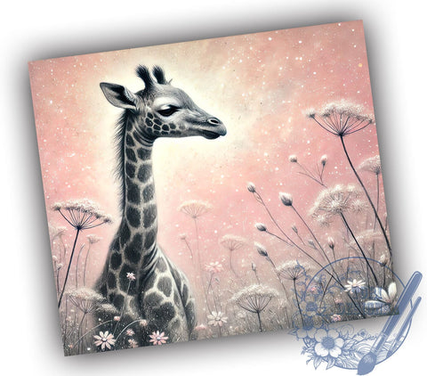 Boho Safari Giraffe Tumbler Wrap, Sublimation Tumbler, 20oz Tumbler Wrap, Animal Print Tumbler, Cute Tumbler Design, Personalized Tumbler Sublimation ToriDesigns 