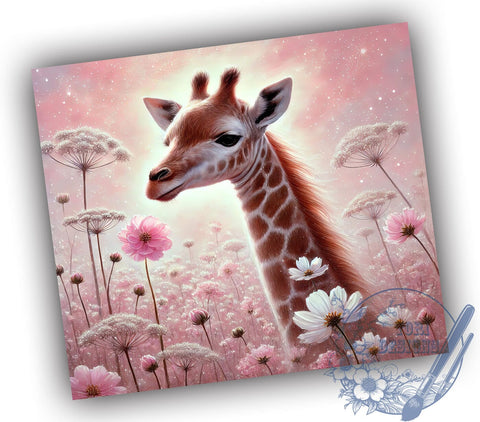 Boho Safari Giraffe Tumbler Wrap, Sublimation Tumbler, 20oz Tumbler Wrap, Animal Print Tumbler, Cute Tumbler Design, Personalized Tumbler Sublimation ToriDesigns 