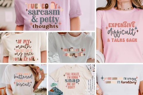 Boho Sarcastic Quotes Bundle SVG So Fontsy Design Shop 