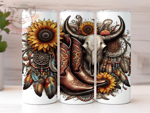 Boho Scotland 20oz Tumbler Png, Straight & Tapered Tumbler Png, Western Tumbler Png, Digital Download PNG Sublimation Lara' s Designs 