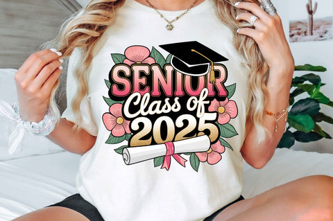 Boho Senior 2025 PNG, Pink Senior PNG, Glitter Senior 2025 PNG, Boho Senior Coquette PNG, Class Of 2025 PNG, Graduation, Senior Varsity PNG, High school Senior Shirt Design Sublimation Regulrcrative 