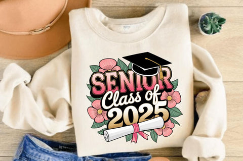 Boho Senior 2025 PNG, Pink Senior PNG, Glitter Senior 2025 PNG, Boho Senior Coquette PNG, Class Of 2025 PNG, Graduation, Senior Varsity PNG, High school Senior Shirt Design Sublimation Regulrcrative 