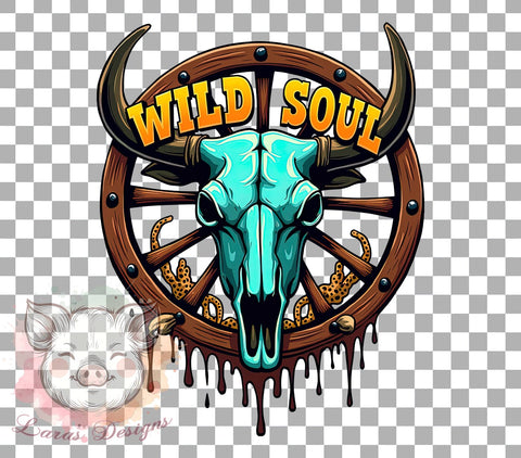 Boho Skull, Cowboy Boots, Wild Soul Art, Bohemian Decor, Western PNG, Digital Download, Sublimation Design, Rustic Home Decor Sublimation Lara' s Designs 