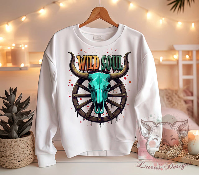 Boho Skull, Cowboy Boots, Wild Soul Art, Bohemian Decor, Western PNG, Digital Download, Sublimation Design, Rustic Home Decor Sublimation Lara' s Designs 