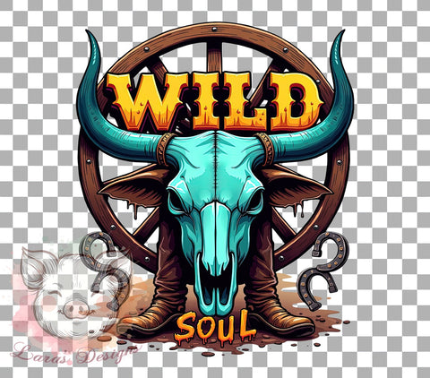 Boho Skull, Cowboy Boots, Wild Soul Art, Bohemian Decor, Western PNG, Digital Download, Sublimation Design, Rustic Home Decor Sublimation Lara' s Designs 