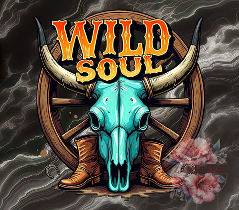 Boho Skull PNG, Wild Soul Sublimation, Cowboy Boots PNG, Western Skull Design, Boho Digital Download, Rustic Skull Clipart, Western Sublimation PNG Sublimation Li Zamperini 