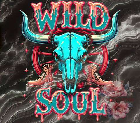 Boho Skull PNG, Wild Soul Sublimation, Cowboy Boots PNG, Western Skull Design, Boho Digital Download, Rustic Skull Clipart, Western Sublimation PNG Sublimation Li Zamperini 